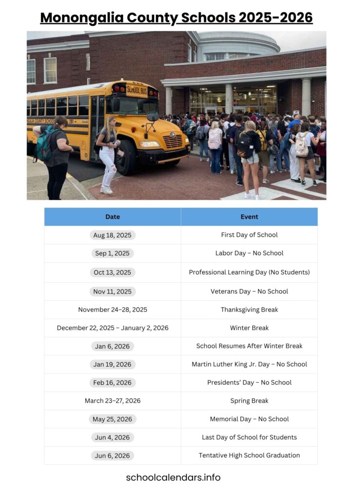 Monongalia County Schools Calendar