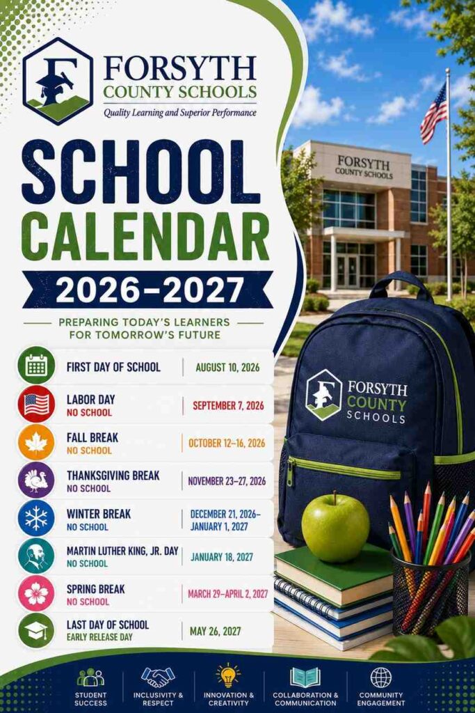 Forsyth County School Calendar 2026-2027 | Holidays Guide